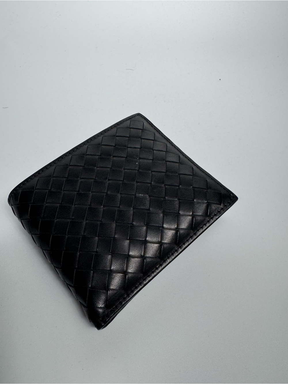 Bottega Veneta Nappa Intrecciato black leather bi-fold wallet